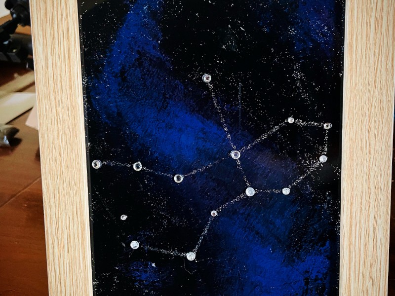 The constellation of your sign in a unique handmade painting