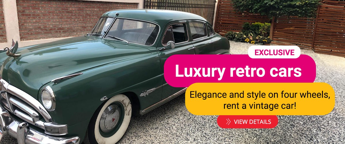 Elegance and style on four wheels - Rent retro luxury cars